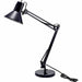 Bostitch Swing Arm Desk Lamp with Weighted Base, Black - LED Bulb - Swivel Arm, Weighted Base, Glare-free Light, Flicker-free, Adjustable Arm, Durable, Flexible Arm, Eco-friendly - Metal - Desk Mountable, Table Top - Black - for Desk, Table, Office, Home,