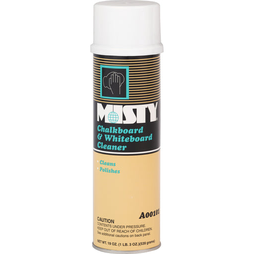 MISTY Chalkboard/Whiteboard Cleaner - For Whiteboard, Chalkboard - Foam Spray - 19 fl oz (0.6 quart) - Sassafrass Scent - Non Ammoniated, Pleasant Scent - White - 12 / Carton