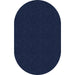Flagship Carpets Amerisoft Solid Color Rug - 12 ft Length x 90" Width - Oval - Navy Blue - Nylon, Polyester