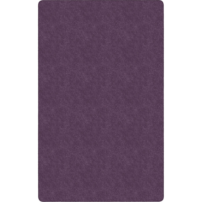 Flagship Carpets Amerisoft Solid Color Rug - 48" Length x 72" Width - Rectangle - Purple - Polyester, Nylon