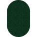 Flagship Carpets Amerisoft Solid Color Rug - 12 ft Length x 90" Width - Oval - Emerald Green - Nylon, Polyester