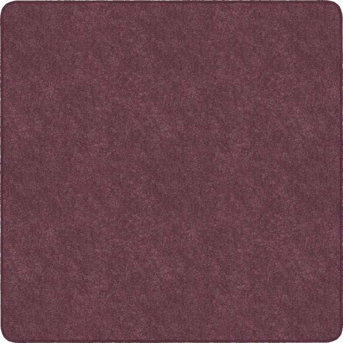 Flagship Carpets Amerisoft Solid Color Rug - 12 ft Length x 12 ft Width - Square - Plum - Nylon, Polyester