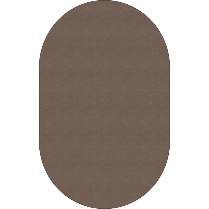Flagship Carpets Ameristrong Solid Color Rug - Floor Rug - Traditional - 91.20" Length x 12 ft Width - Oval - Almond - Fiber, Nylon