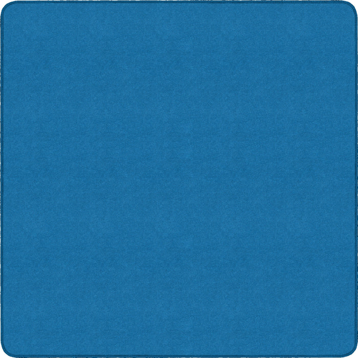 Flagship Carpets Ameristrong Solid Color Rug - Floor Rug - Traditional - 72" Length x 72" Width - Square - Blue Bird - Nylon