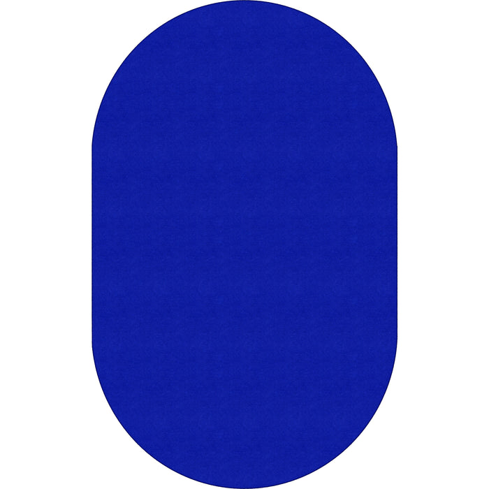 Flagship Carpets Ameristrong Solid Color Rug - Floor Rug - Traditional - 91.20" Length x 12 ft Width - Oval - Royal Blue - Fiber, Nylon