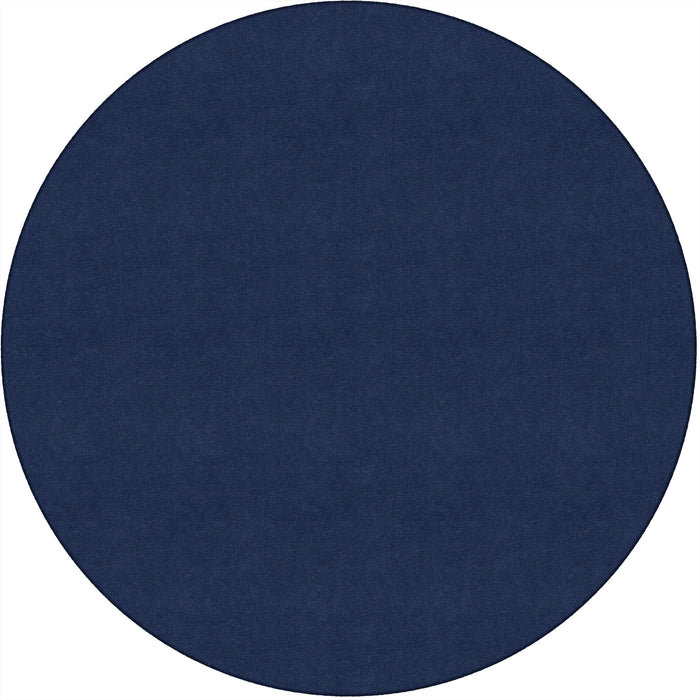 Flagship Carpets Ameristrong Solid Color Rug - Floor Rug - Traditional - 72" Diameter - Round - Navy - Nylon