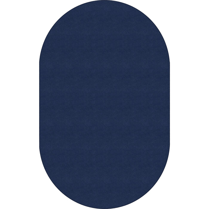 Flagship Carpets Ameristrong Solid Color Rug - Floor Rug - Traditional - 91.20" Length x 12 ft Width - Oval - Navy - Fiber, Nylon