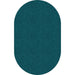 Flagship Carpets Amerisoft Solid Color Rug - 12 ft Length x 90" Width - Oval - Marine Blue - Nylon, Polyester