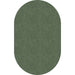 Flagship Carpets Amerisoft Solid Color Rug - 12 ft Length x 90" Width - Oval - Sage Green - Nylon, Polyester