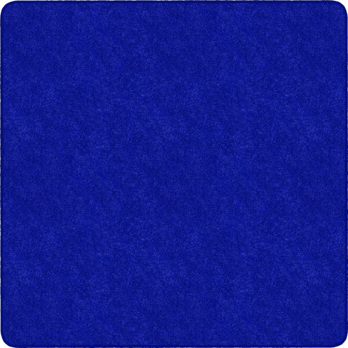 Flagship Carpets Amerisoft Solid Color Rug - 72" Length x 72" Width - Square - Royal Blue - Polyester, Nylon