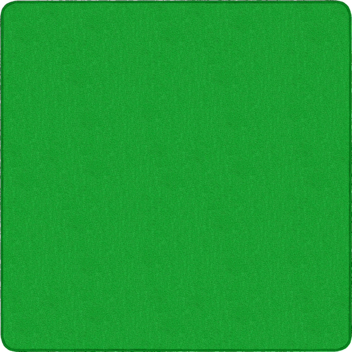 Flagship Carpets Classic Solid Color 12' Square Rug - Floor Rug - Traditional - 12 ft Length x 12 ft Width - Square - Lime Green - Nylon, Yarn