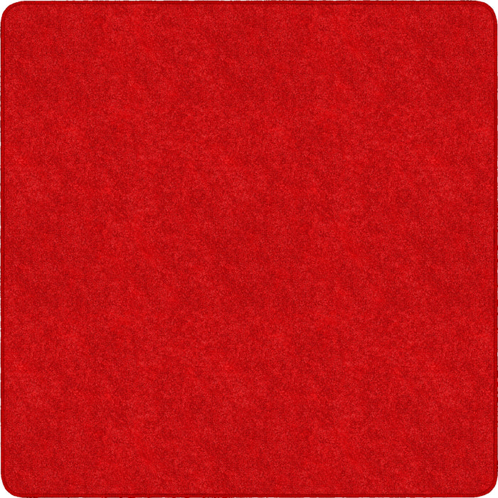 Flagship Carpets Amerisoft Solid Color Rug - 12 ft Length x 12 ft Width - Square - Classic Red - Nylon, Polyester