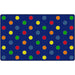 Flagship Carpets Basics Dots Classroom Rug - 91.20" Length x 12 ft Width - Rectangle - Primary - Nylon