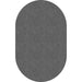 Flagship Carpets Amerisoft Solid Color Rug - 12 ft Length x 90" Width - Oval - Gray - Nylon, Polyester