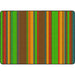 Flagship Carpets Basics Stripes Classroom Rug - 72" Length x 100.80" Width - Rectangle - Muted - Nylon