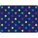 Flagship Carpets Basics Dots Classroom Rug - 72" Length x 100.80" Width - Rectangle - Primary - Nylon