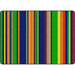 Flagship Carpets Basics Stripes Classroom Rug - 72" Length x 100.80" Width - Rectangle - Primary - Nylon