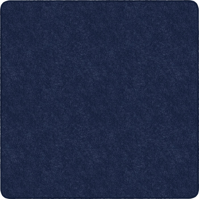 Flagship Carpets Amerisoft Solid Color Rug - 12 ft Length x 12 ft Width - Square - Navy Blue - Nylon, Polyester