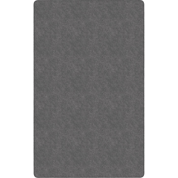 Flagship Carpets Amerisoft Solid Color Rug - 48" Length x 72" Width - Rectangle - Gray - Polyester, Nylon