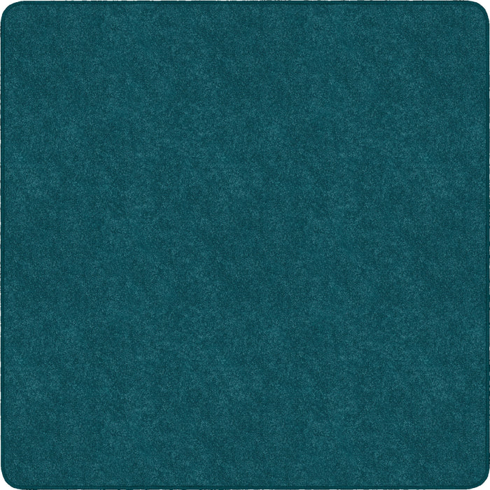 Flagship Carpets Amerisoft Solid Color Rug - 72" Length x 72" Width - Square - Marine Blue - Polyester, Nylon
