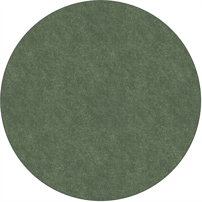 Flagship Carpets Amerisoft Solid Color Rug - 72" Diameter - Round - Sage Green - Nylon, Polyester