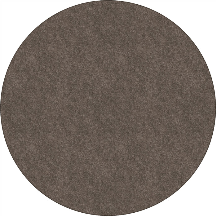 Flagship Carpets Amerisoft Solid Color Rug - 72" Diameter - Round - Wheat - Nylon, Polyester