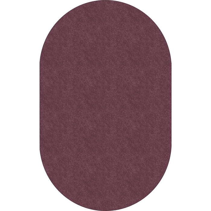 Flagship Carpets Amerisoft Solid Color Rug - 12 ft Length x 90" Width - Oval - Plum - Nylon, Polyester
