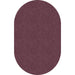 Flagship Carpets Amerisoft Solid Color Rug - 12 ft Length x 90" Width - Oval - Plum - Nylon, Polyester