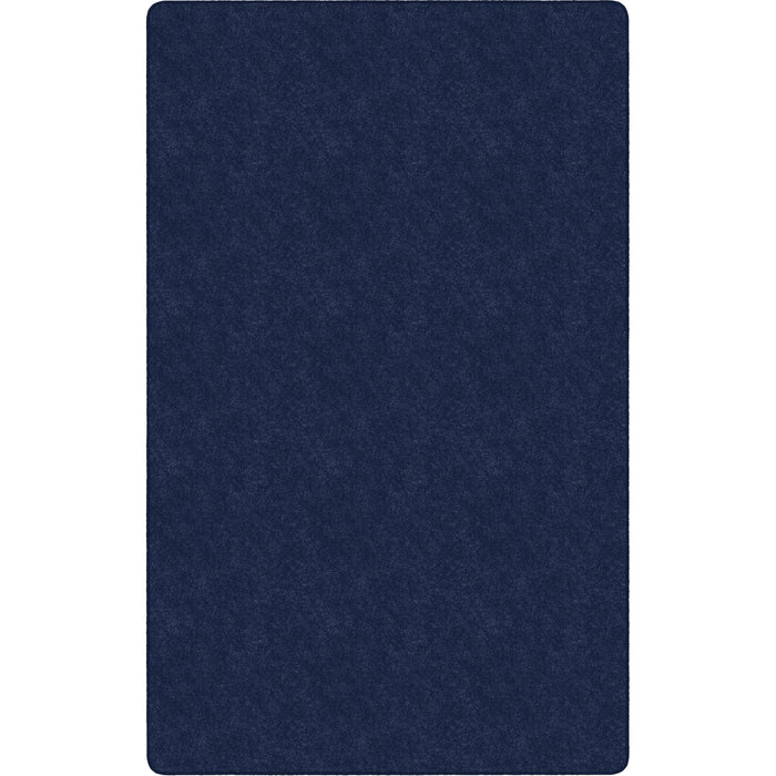 Flagship Carpets Amerisoft Solid Color Rug - 48" Length x 72" Width - Rectangle - Navy - Polyester, Nylon