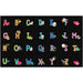 Flagship Carpets Schoolgirl Alphabet Pictures Rug - 91.20" Length x 12 ft Width - Rectangle - Primary
