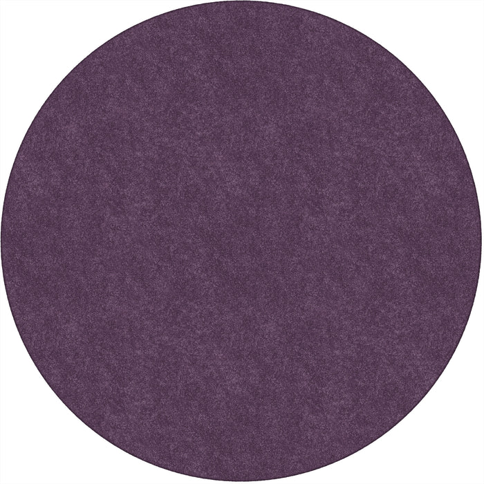 Flagship Carpets Amerisoft Solid Color Rug - 72" Diameter - Round - Purple - Nylon, Polyester
