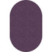 Flagship Carpets Amerisoft Solid Color Rug - 12 ft Length x 90" Width - Oval - Purple - Nylon, Polyester