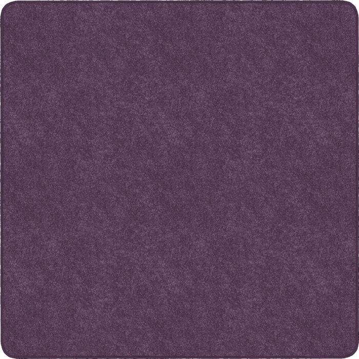 Flagship Carpets Amerisoft Solid Color Rug - 12 ft Length x 12 ft Width - Square - Purple - Nylon, Polyester