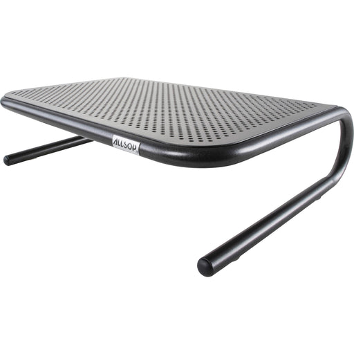Allsop Metal Art Jr. Monitor Stand - 4" Height x 14" Width x 9" Depth - Powder Coated - Metal - Pearl Black - 1 Each