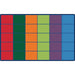 Carpets for Kids® Premium Colorful Rows Seating Rug - Area Rug - 12 ft Length x 90" Width - Rectangle - Primary