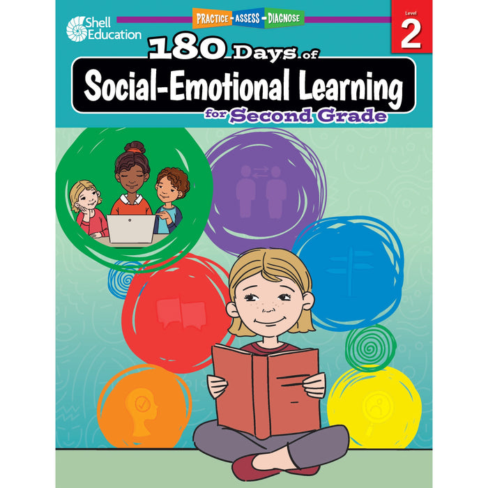 Shell Education 180 Days of Social-Emotional Learning for Second Grade Printed Book by Kris Hinrichsen - 208 Pages - Book - Grade 2 - English - 1 Each