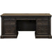 Martin Kingston Office Desking Unit - 30" Height x 66" Width x 22" Depth - Total Drawer(s): 7 - Material: Wood - Finish: Dark Chocolate, Rub Through - 1 Each