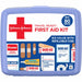Johnson & Johnson Travel Ready First Aid Kit - 80 x Piece(s) - 5.5" Height x 6.3" Width x 1.7" Depth - Plastic Case - Blue - 1 Each