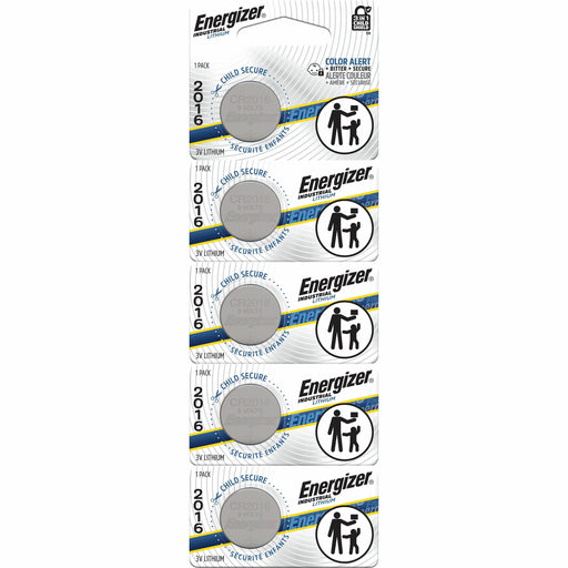 Energizer Industrial Battery - For Digital Thermometer, Glucose Monitor, Laser Pointer, Construction, Facility Maintenance, Medical Center, Office, Classroom, Electronics - Coin Cell - 5 / Pack