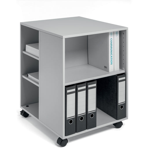 DURABLE Multifunction Trolley - 6 Shelf - 132 lb Load Capacity - 4 Casters - Wood - 20.79" Width x 23.31" Depth x 29.45" Height - Gray - 1 Each