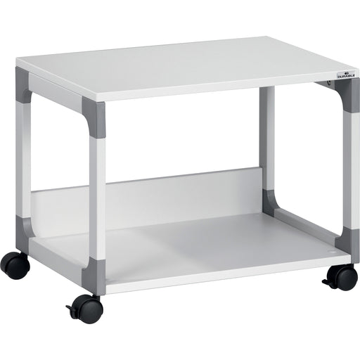 DURABLE System 48 Multifunction Trolley - 2 Shelf - 4 Casters - Plastic, Melamine Faced Chipboard (MFC), Steel - 23.62" Width x 17.01" Depth x 18.78" Height - Metal Frame - Gray - 1 Each