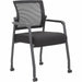 Boss Mesh 4-Legged Guest Chair - Black Seat Color - Fabric Seat Material - Black Back Color - Mesh Back Material - Black Frame Color - Tubular Steel Frame Material - Four-legged Base - Armrest - 1 Each