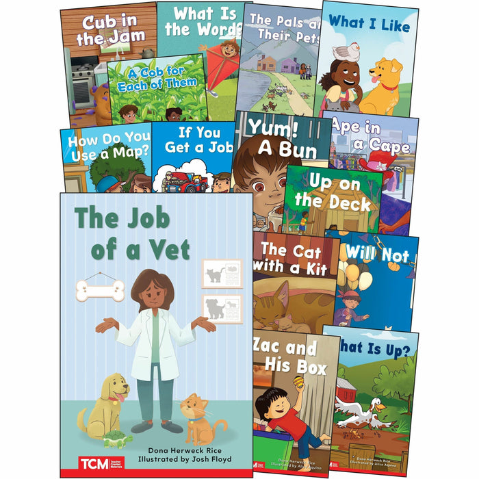 Shell Education Decodable Books Grade PK-K Set 2: 15-Book Set Printed Book - Grade PK-K - English - 15 / Set