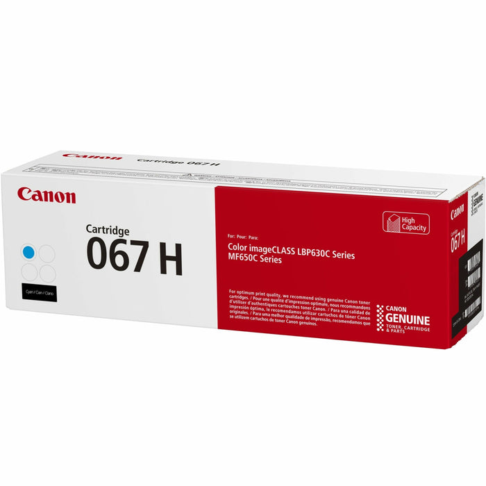Canon 067 Original High Yield Laser Toner Cartridge - Cyan - 1 Each - 2350 Pages