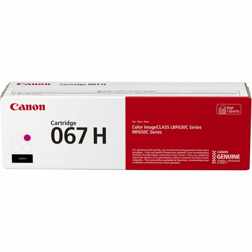 Canon 067 Original High Yield Laser Toner Cartridge - Magenta - 1 Each - 2350 Pages