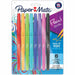 Paper Mate Flair DUAL Pens, Brush & Medium Tips (0.7mm) - 0.7 mm Pen Point - Assorted Ink - 8 / Pack