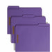 Smead 1/3 Tab Cut Letter Recycled Fastener Folder with Fastener - 8 1/2" x 11" - 3/4" Expansion - 2 x 2K Fastener - 2" Fastener Capacity - Top Tab Location - Assorted Tab Position - 11 pt. - 2 Plys - Stock, Paper Stock - Purple - 10% Recycled - 50 / Box