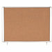 MasterVision Water-Resistant Enclosed Corkboard - 47" Board Height x 38.30" Board Width x 0.70" Board Depth - Light Brown Cork Surface - Water Resistant - Gray Anodized Aluminum Frame - 48" Height - 1 Each