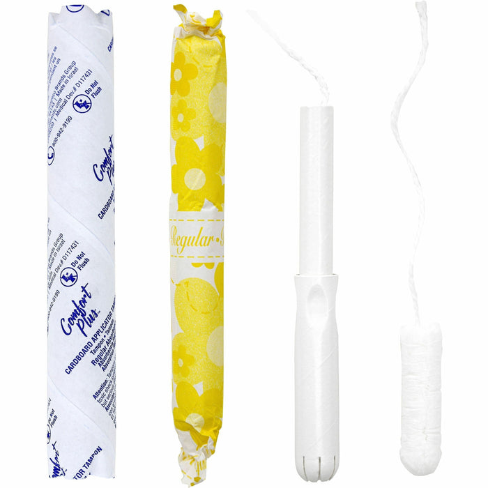 Hospeco Cardboard Applicator Tampons - Regular - Cardboard Applicator - Comfortable - 1 Carton
