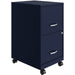 NuSparc Mobile File Cabinet - 14.2" Width x 18" Depth x 26.5" Height for File - Letter - Mobility, Locking Drawer, Glide Suspension, 3/4 Drawer Extension, Cam Lock, Nonporous Surface - Blue - Painted Steel, Steel - Recycled - Assembly Required - 1 Each